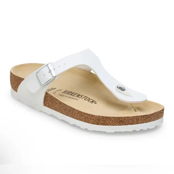 Birkenstock Women’s Gizeh Birko-Flor White Sandals Size 5-5.5‎ (36) - Image 11