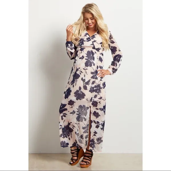 Pinkblush ✨10xHP✨Pink Floral Chiffon Long Sleeve Maxi Dress✨ - Image 6