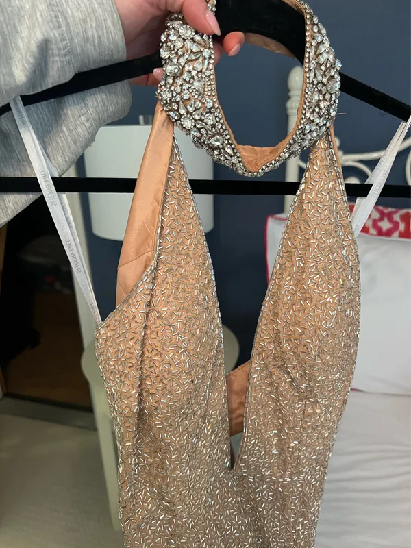 Sherri Hill Fully Beaded Gown Fitted Evening Gown - Image 5