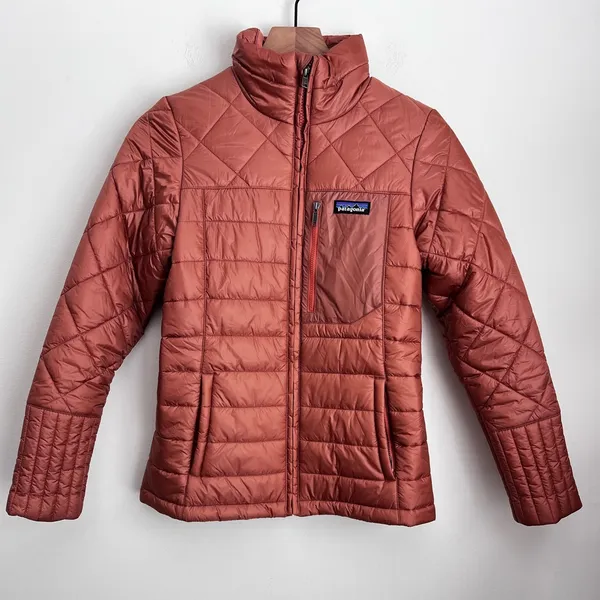 PATAGONIA Women's Size XS Nano Puff Jacket Burl Red Rose Gold lightweight - Image 2