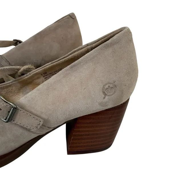 Born Adelphi Suede Snip Toe Mary Jane Pumps Beige Suede 6.5M Neutral Minimalist - Image 5