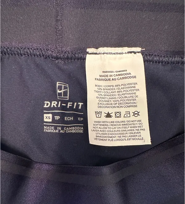 Nike Women’s Court Dri-Fit Navy Blue Tennis Skirt - Image 3