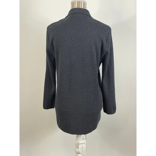 J CREW Gray Sophie Open Front Knit Jacket With Pockets Size Medium - Image 7