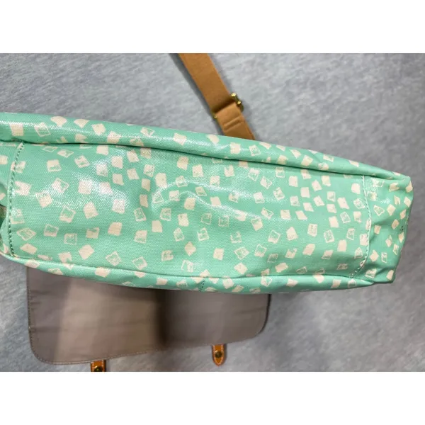 Fossil Crossbody Messenger Bag Green Laptop Coated‎ Laminated - Image 7