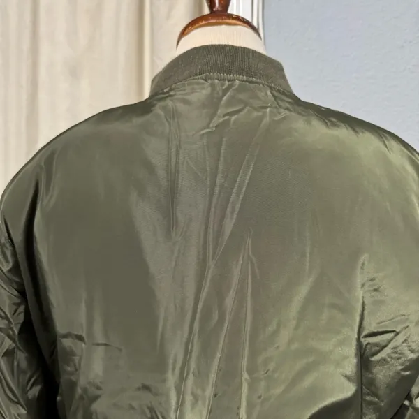Ambiance Outerwear Woman Army Green Puffer Zip‎ Up Jacket Size Large Pocket - Image 7