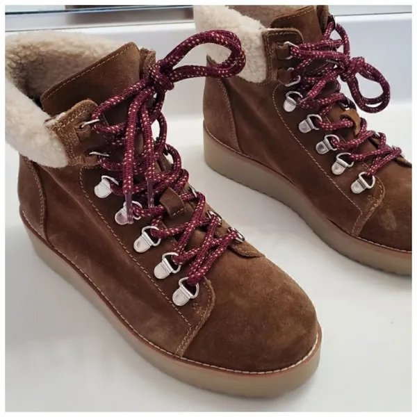 Sam Edelman Franc Lace-up Round-toe Hiker Ankle Boot TOFEE - Image 12
