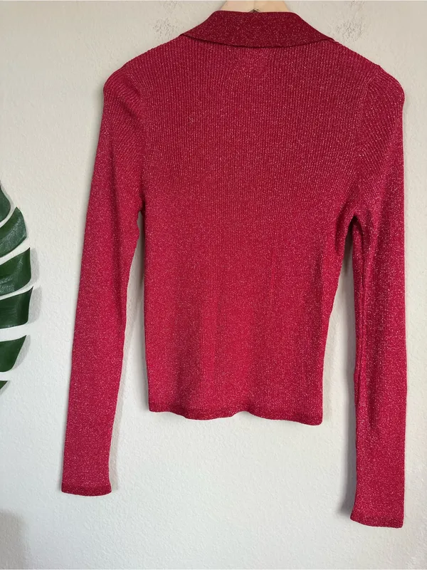 Anthropologie Maeve Ribbed Polo Top - Image 8