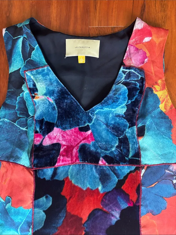 Leifsdottir silk shift dress Blue Size 4 - Image 2