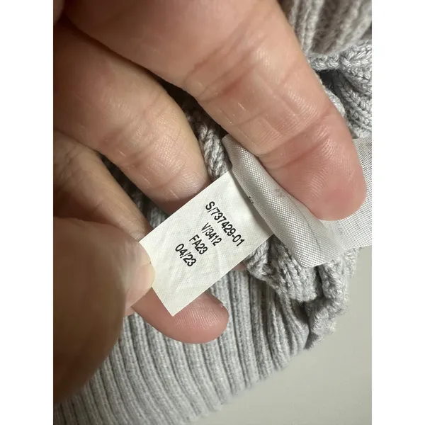 Banana‎ Republic Heather Gray Ribbed Cotton Sweater Vest Crew Neck Gray M FA23 - Image 6