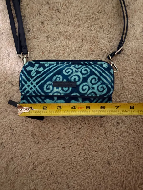 Vera Bradley Bag Shoulder Quilted Blue - Image 3