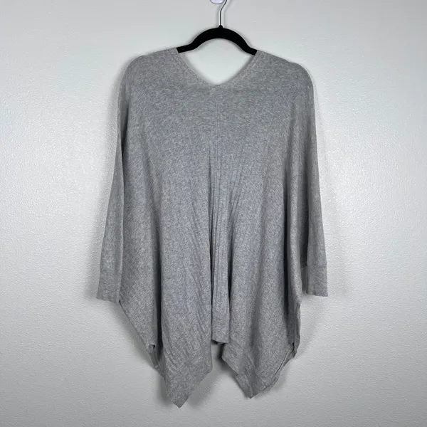 Cabi Watson Pullover Sweater Grey Ribbed V-Neck Dolman Sleeve 5451 Womens Size M - Image 6