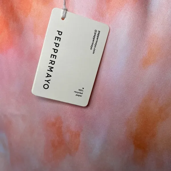 Peppermayo Winona Halter Slip Dress in Peach Tie Dye Mini Dress US 2 NWT - Image 4