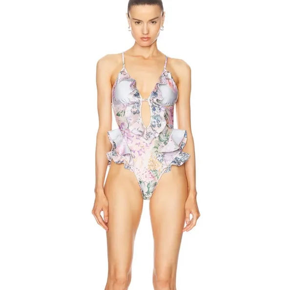Zimmermann frill swimsuit. S-M - Image 3