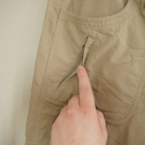 The North Face Women's Size 10 Tan Convertible Hiking Pants Zip Off Shorts Khaki - Image 6