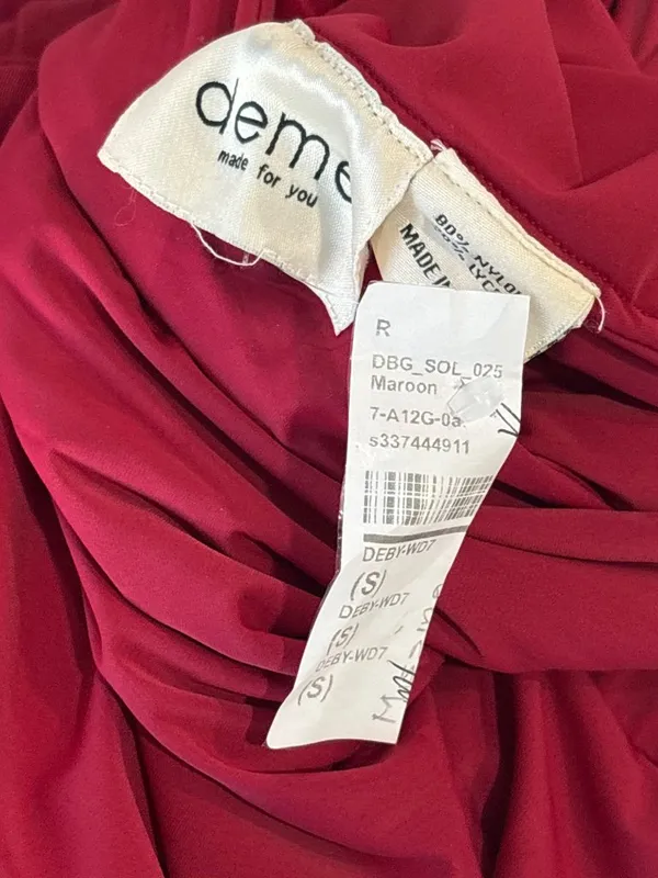 Deme by Gabriella Dahlia Gown in Maroon Small New Womens Maxi Long dress - Image 8