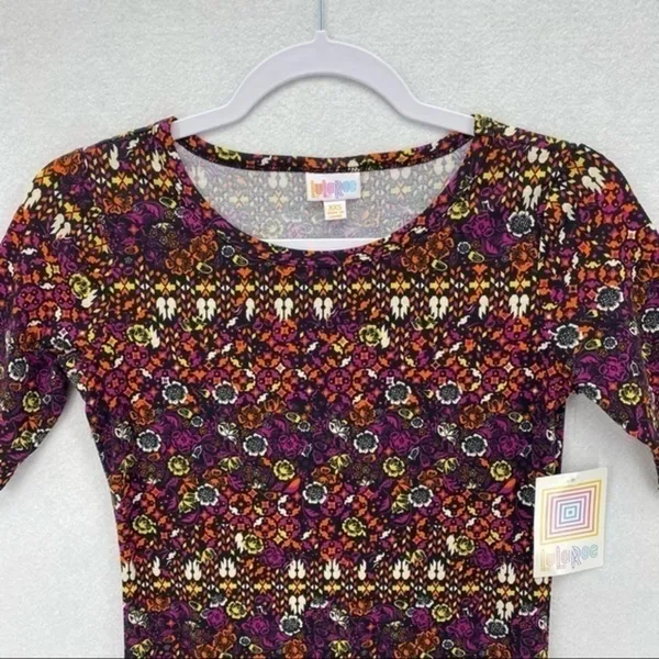 LulaRoe Julia Printed‎ Stretch Short Sleeve Dress - Image 2
