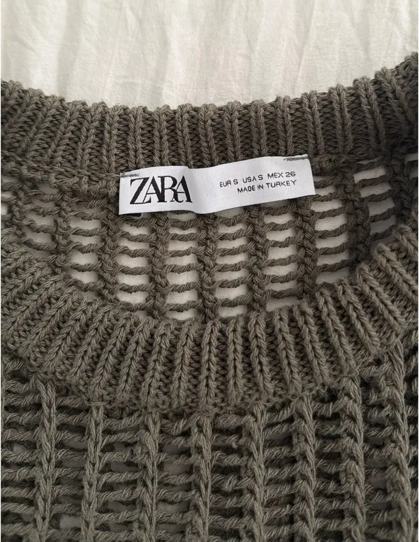 Knitted ZARA Crop Top S - Image 3