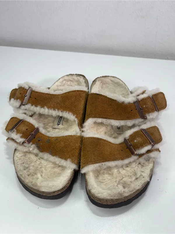Birkenstock Arizona Shearling Suede Sandals Women's 36 (5) Casual Comfort Boho - Image 9