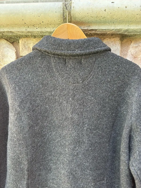 Vintage Carole Little Gray 100% Wool Jacket Full Zip Pockets Long Sleeve Size L - Image 5