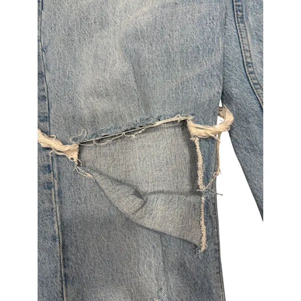 Abercrombie & Fitch The 90s Straight Ultra High Rise‎ Distressed Jeans Light 28S - Image 4