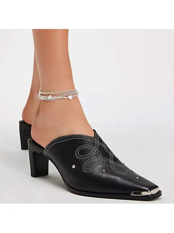 Free People Roxi Western Mules- size 8 - Image 2