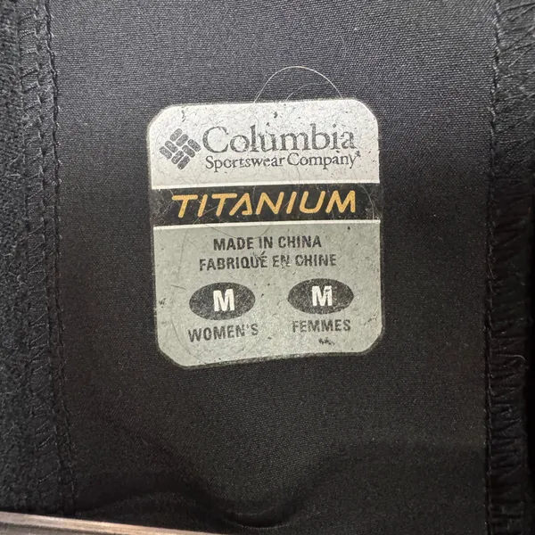 Columbia Titanium Softshell Jacket Womens Medium Black Full Zip‎ WL6593 Active - Image 3