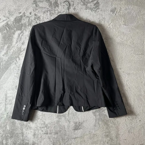 Ann Taylor Black Wool Blend Blazer Jacket Size 8 Petite Office Work Career New‎ - Image 4