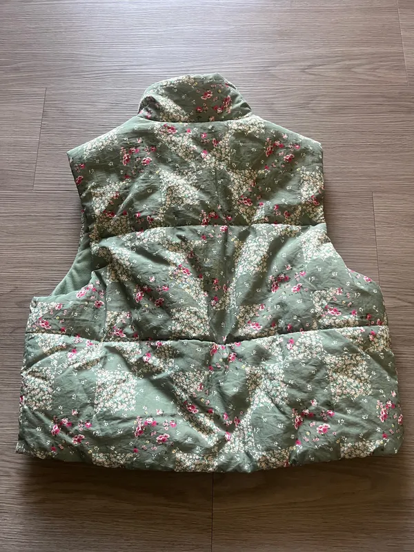 Patterned Cropped Lovefire Vest Full Zip  - Image 2