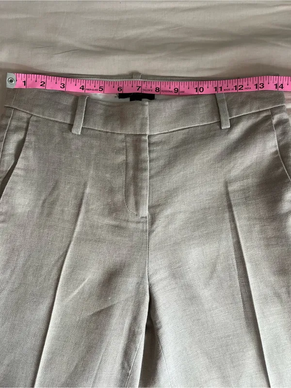J.Crew• Beige Linen Kickout Crop Trouser• S 2 - Image 7