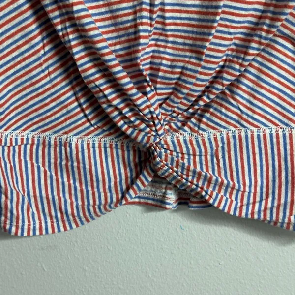 Abercrombie & Fitch Women Striped Crop Top‎ Twist Knot Size M. - Image 3