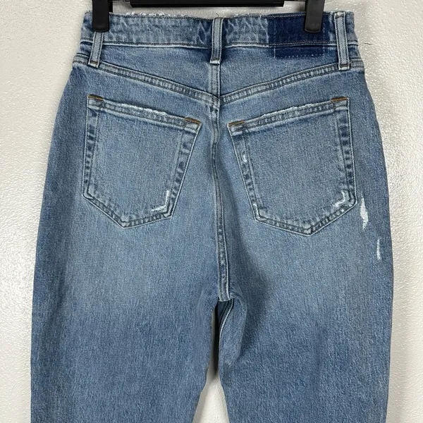 NEW Abercrombie & Fitch Curve Love The‎ Dad High Rise Jeans Distressed 26/2XS - Image 6