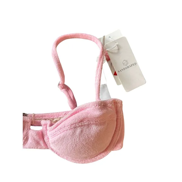 SANDSHAPED Terry Bikini Top Light Pink Small NEW NWT‎ - Image 2