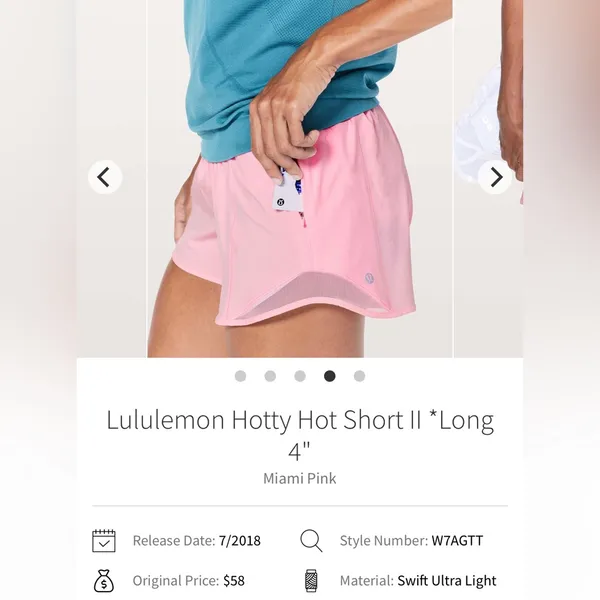 Lululemon Hotty Hot Short II *Long 4" - Image 2