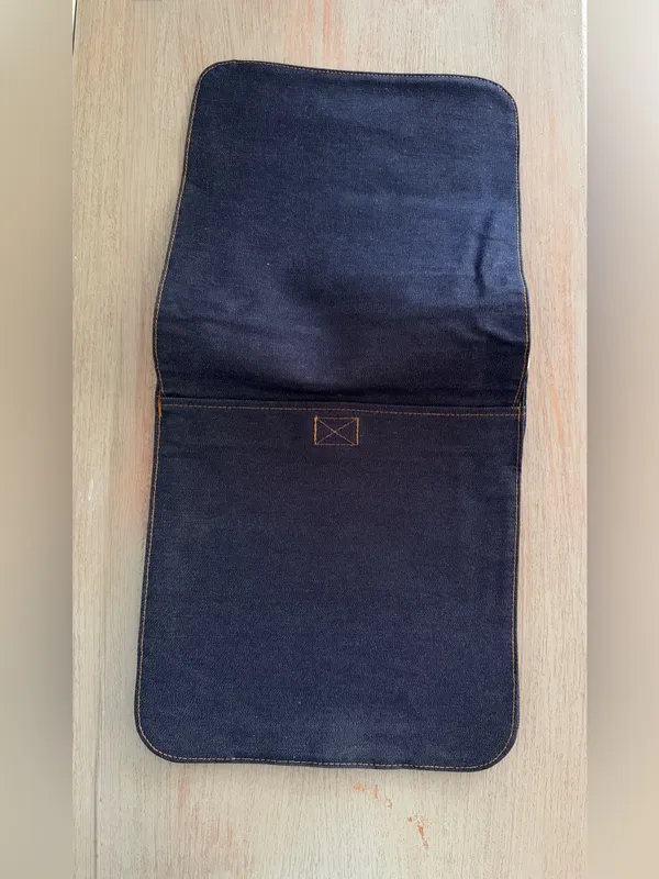 Vintage 2001 GAP Indigo Denim Crossbody Messenger Bag NWT Y2K Satchel Unisex - Image 2