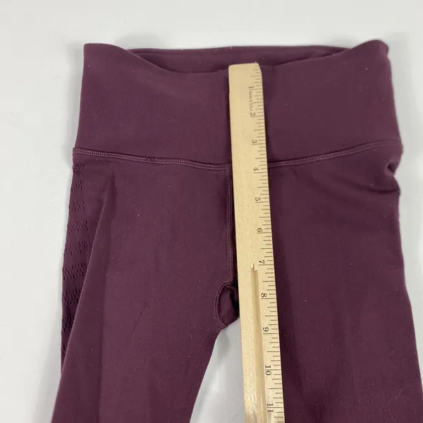 Lululemon Leggings Womens 4 Purple‎ High Rise Mesh Panel Yoga Pants Athletic - Image 7