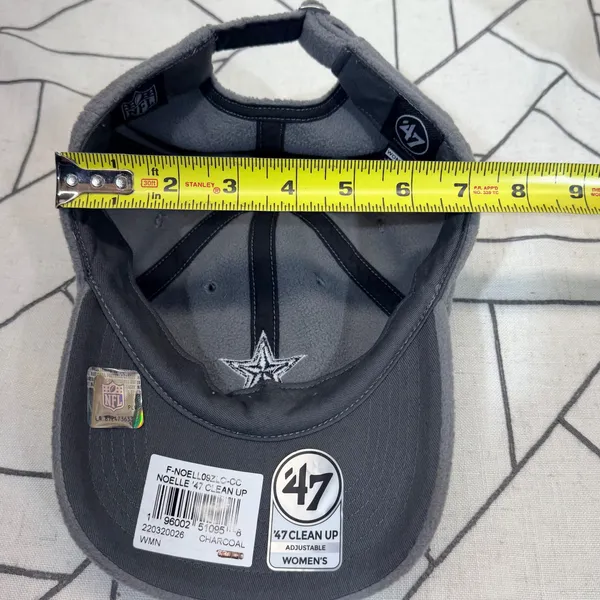 '47 Brand Dallas Cowboys Hat Womens OSFM Charcoal Grey Fleece Noelle Clean Up‎ - Image 6