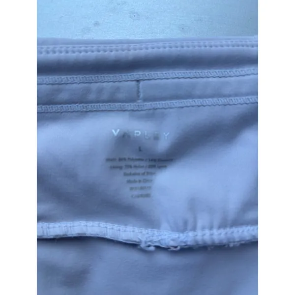 Varley Womens Grey Snakeskin‎ Print Running Shorts Zipper Pocket Size L - Image 5