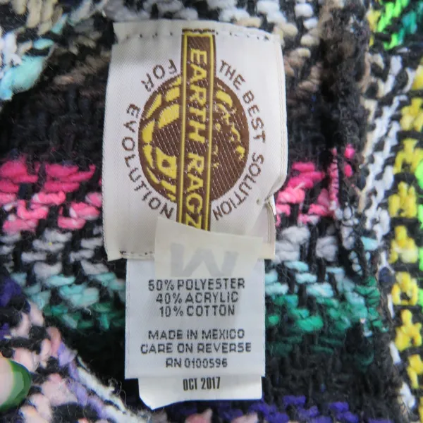 Vintage Earth Ragz Rainbow Drug Rug Pullover Jacket Medium - Image 5