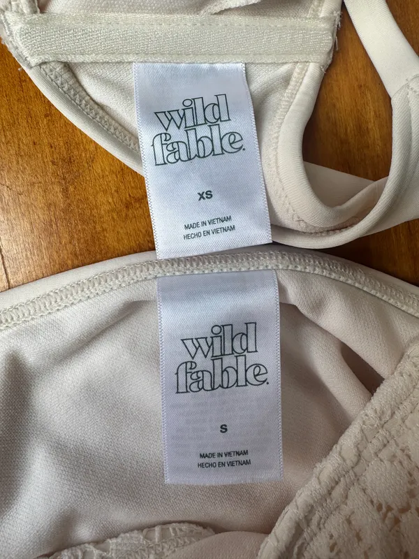 Wild Fable Cream White Boho Crochet Bikini - Image 3