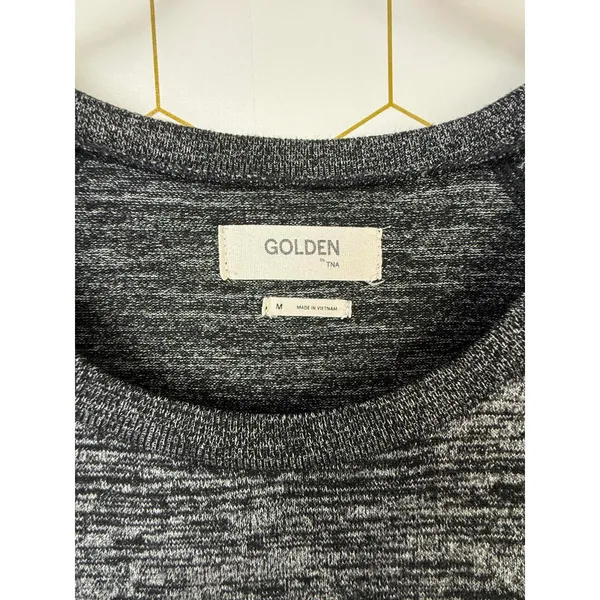 Golden TNA by Aritzia Heathered Wash Grey Short Sleeve T-Shirt - Size - Medium - Image 4