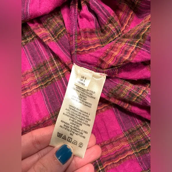 Free people we the free jessi Plaid Top small - Image 8