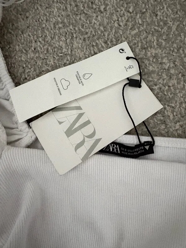ZARA Puff Sleeve Top Crop - Image 4