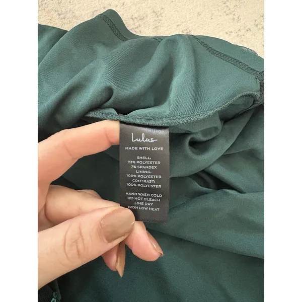 Lulus Photo Finish Forest Green Sequin Lace-Up Maxi Dress Size XL Formal Glam - Image 5