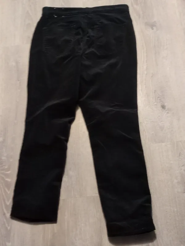 Talbots Black Velveteen Curvy Straight Leg Pants Size 10 - Image 5