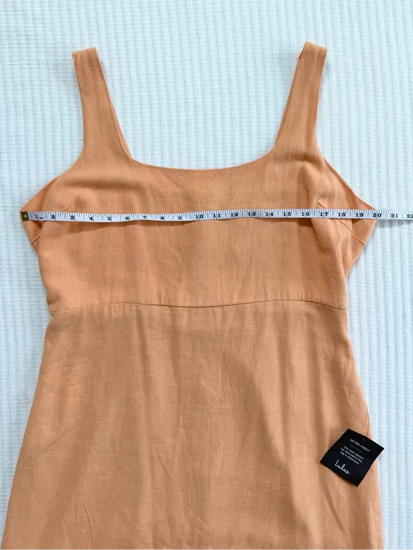 Lulu's Feel the Sunshine Washed Orange Tassel Mini Dress NWT - Image 6