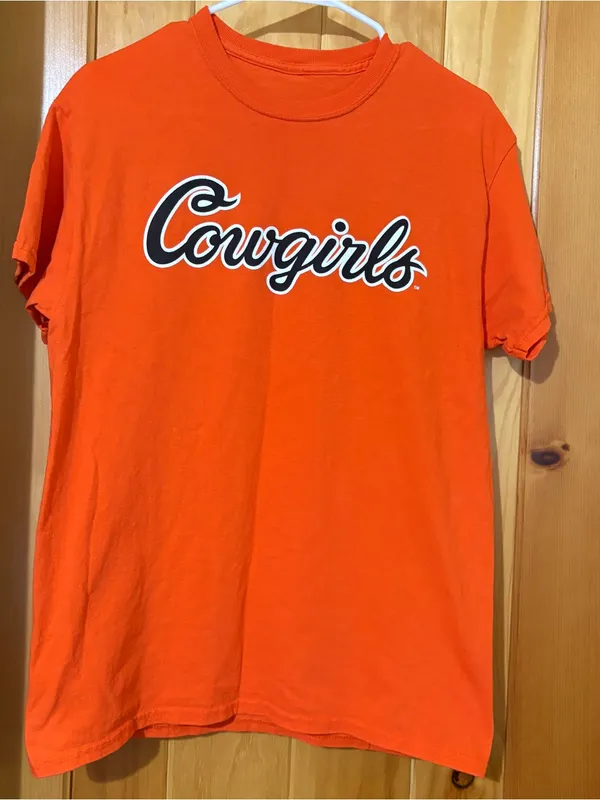 Oklahoma State COWGIRLS SCRIPT TEE Size M Orange Size M - Image 2