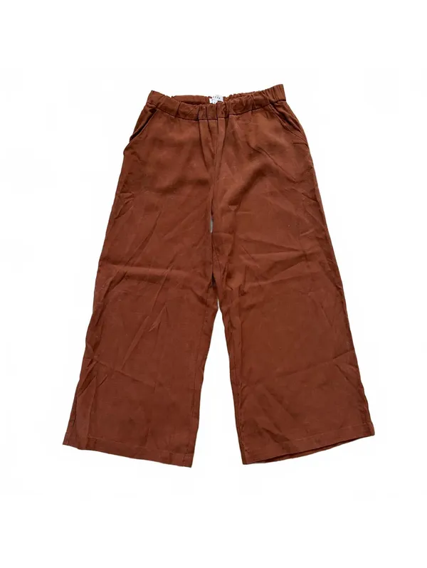 Vetta Capsule The Wide Leg Crop Pants Terracotta Orange Women's Size Small - Image 3