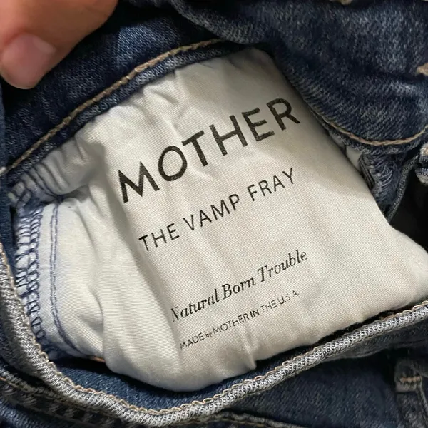 Mother The Vamp Fray Natural Born Trouble Skinny Jeans Size 24 - Image 7