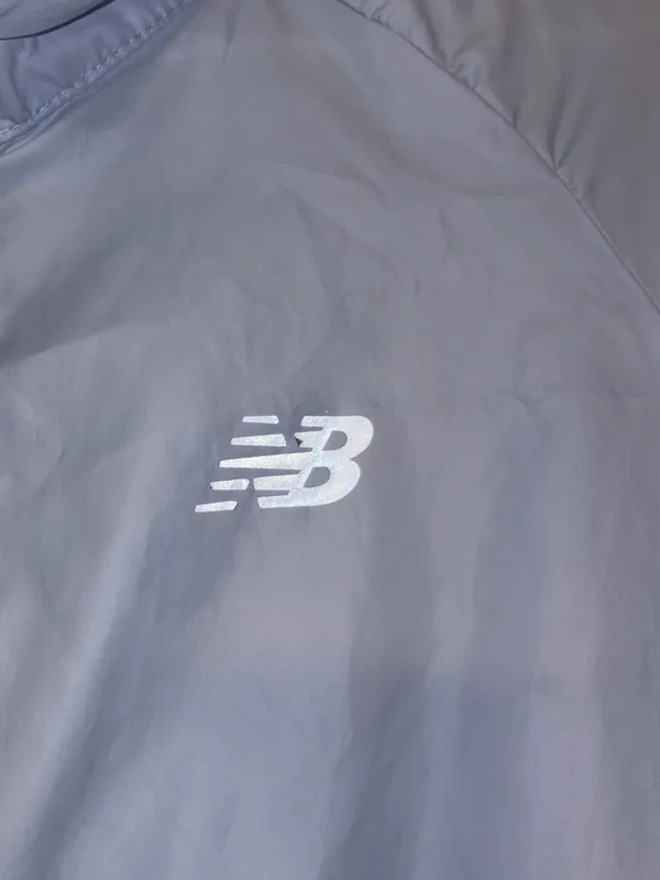 New Balance Full Zip Running Windbreaker Jacket Light Blue - Image 5