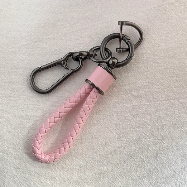 Car Keychain Carabiner Keychain for Men Women Braided Rope Bag Charm Key Rings - Image 2